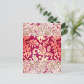 Viktorianisches Arabesque, POMEGRANATE NOUVEAU Postkarte (Stehend Vorderseite)
