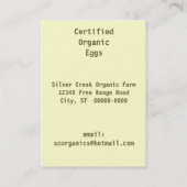 Viktorianisches Art-Produkt etikettiert ~ Huhn Visitenkarte (Rückseite)