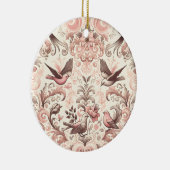 Viktorianisches Aviar: Ein pastellrosa Garten Keramik Ornament (Rechts)