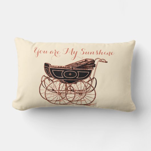 Viktorianisches Baby Buggy Kinderzimmer Lendenkissen (Vorderseite)