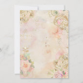 Viktorianisches Baby Duschmädchen Vintage Einladun Einladung (Rückseite)