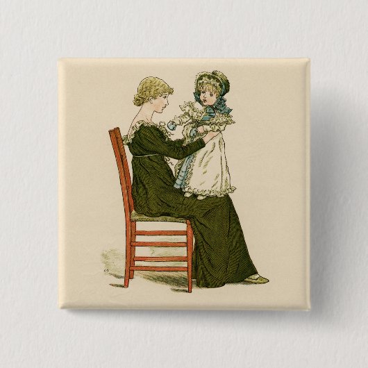 Viktorianisches Baby Greenaway Mutter Button (Vorderseite)