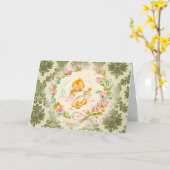 Viktorianisches Baby Karte (Gelbe Blume)