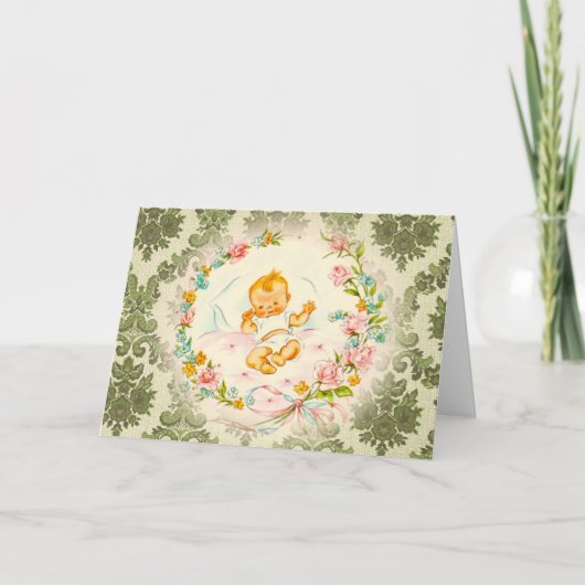 Viktorianisches Baby Karte (Vorderseite)