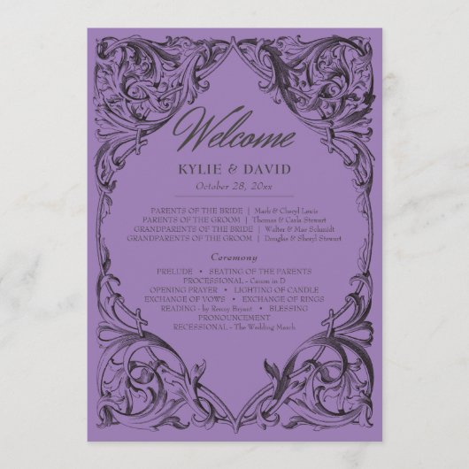 Viktorianisches Bad bis zum Tod Schwarz & Lila Hoc Programm (Vorderseite)