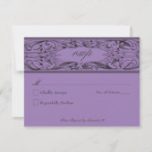 Viktorianisches Bad bis zum Tod Schwarz & Lila Hoc RSVP Karte (Vorderseite)