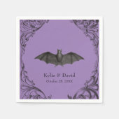 Viktorianisches Bad bis zum Tod Schwarz & Lila Hoc Serviette (Vorderseite)