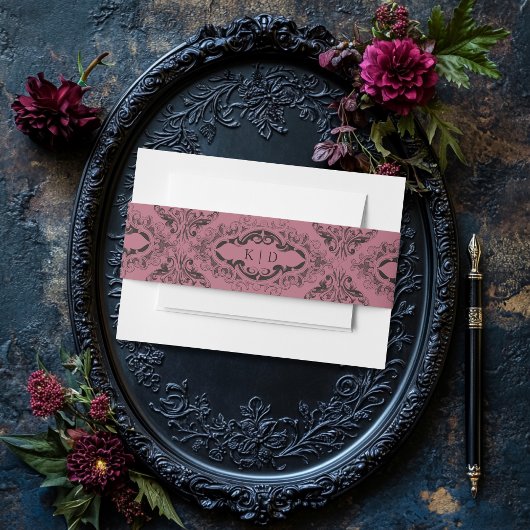 Viktorianisches Bad bis zum Tod Schwarz & Wein Hoc Einladungsbanderole