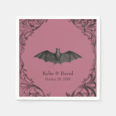 Viktorianisches Bad bis zum Tod Schwarz & Wein Hoc Serviette (Vorderseite)