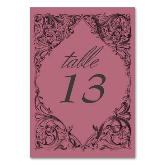 Viktorianisches Bad bis zum Tod Schwarz & Wein Hoc Tischnummer (Vorderseite)