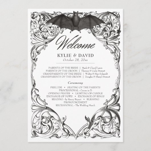 Viktorianisches Bad bis zum Tod Schwarz & Weiß Hoc Programm (Vorderseite)