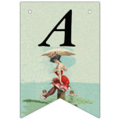 Viktorianisches Baden Beauty Parasol Schwimmbad Bl Wimpelkette (Zweite Fahne)