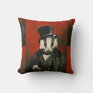 Viktorianisches Badger-Schubkissen Kissen