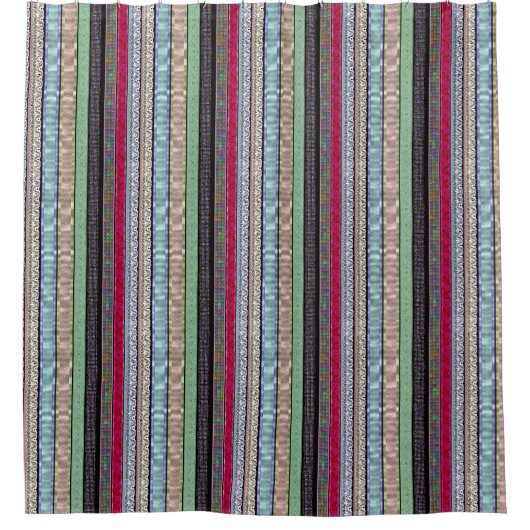 Viktorianisches Band-mehrfarbiger Duschvorhang (Vorderseite)