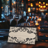 Viktorianisches Bat bis zum Tod Black & Tan Hochze Platzkarte