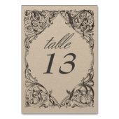 Viktorianisches Bat bis zum Tod Schwarz & Braun Ho Tischnummer (Rückseite)