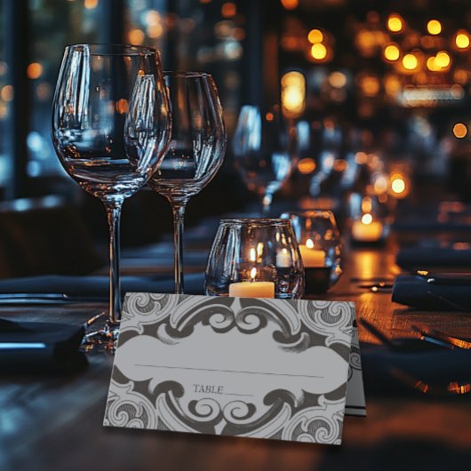 Viktorianisches Bat bis zum Tod Schwarz & Grau Hoc Platzkarte