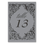 Viktorianisches Bat bis zum Tod Schwarz & Grau Hoc Tischnummer (Vorderseite)