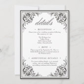 Viktorianisches Bat bis zum Tod Schwarz & Weiß zwe Einladung (Rückseite)