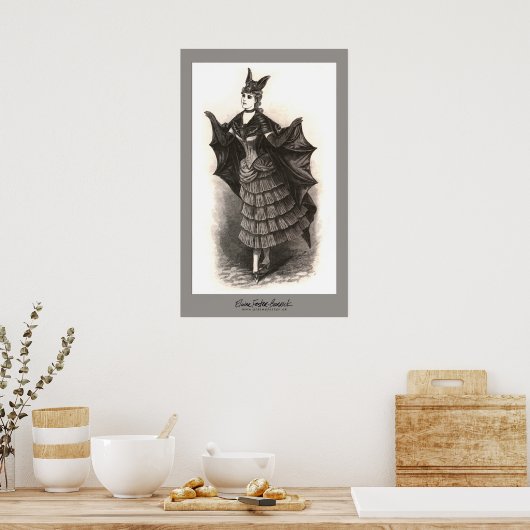 Viktorianisches Bat - Print #1 Poster (Küche)