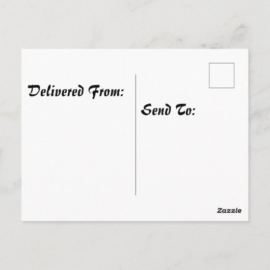 viktorianisches Baumhaus Postkarte (Rückseite)