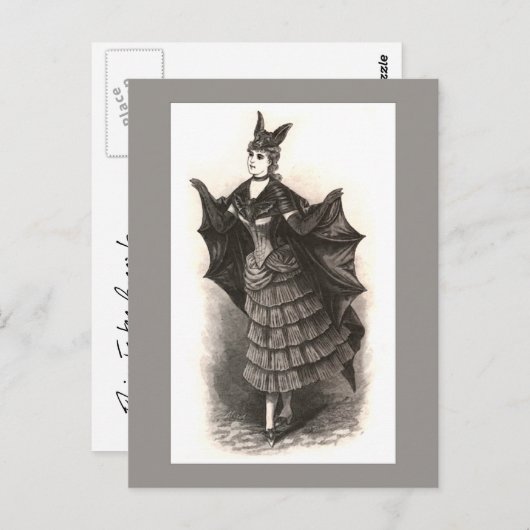 Viktorianisches Bett - Postkarte Nr. 1 (Vorne/Hinten)