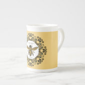 Viktorianisches Bienensiegel personalisieren Porzellantasse (Vorderseite Rechts)