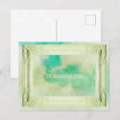 Viktorianisches Bild-Rahmen-Wolkenbild aquamarin Postkarte (Vorne/Hinten)