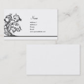 Viktorianisches Blätter Visitenkarte (Vorne/Hinten)