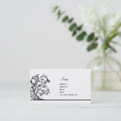 Viktorianisches Blätter Visitenkarte (Stehend Vorderseite)