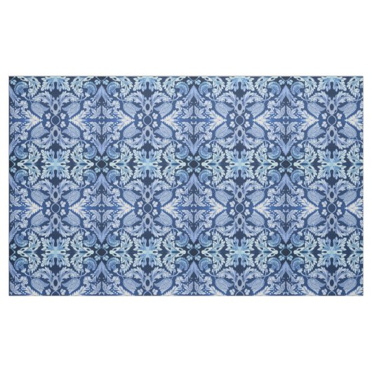 Viktorianisches blaues Muster Stoff (Fat Quarter (45,7 x 55,9 cm))