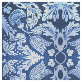 Viktorianisches blaues Muster Stoff (Nahaufnahme)