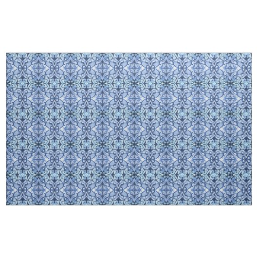 Viktorianisches blaues Muster Stoff (Yard (91,4 cm))