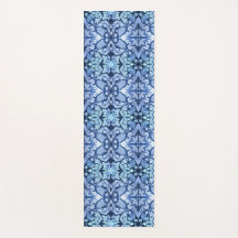 Viktorianisches Blaues Muster Yoga Mat