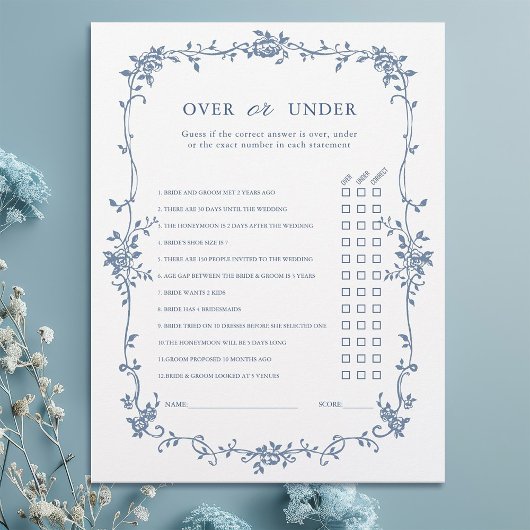 Viktorianisches blaues "Over or Under"-Brautparty