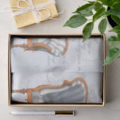 Viktorianisches blaues Strickkettenpapier Seidenpapier (Geschenk)