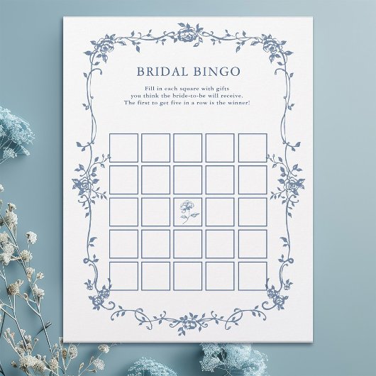 Viktorianisches Blue 'Bridal Bingo' Brautparty Gam