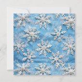 Viktorianisches Blue Snowflake Weihnachts-Foto Dankeskarte (Rückseite)