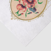 Viktorianisches Blumen-Emblem-Seidenpapier Seidenpapier (Ausschnitt)
