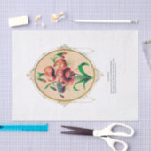 Viktorianisches Blumen-Emblem-Seidenpapier Seidenpapier (Handwerk)