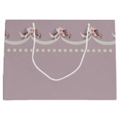 Viktorianisches Blumenband in Rose-Geschenktasche Große Geschenktüte (Vorderseite)