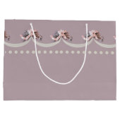Viktorianisches Blumenband in Rose-Geschenktasche Große Geschenktüte (Rückseite)