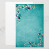 Viktorianisches Blumenbriefpapier Briefpapier (Vorne/Hinten)