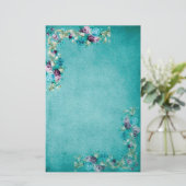 Viktorianisches Blumenbriefpapier Briefpapier (Stehend Vorderseite)