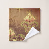 Viktorianisches Blumenfriedel, elegante Blume Juge Badhandtuch Set (Waschlappen)