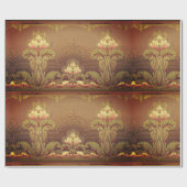 Viktorianisches Blumenfriedel, elegante Blume Juge Geschenkpapier (Flach)