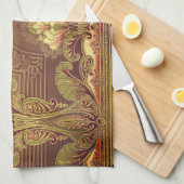 Viktorianisches Blumenfriedel, elegante Blume Juge Geschirrtuch (Viertel Falte)