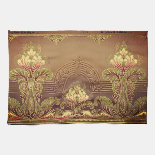 Viktorianisches Blumenfriedel, elegante Blume Juge Geschirrtuch (Horizontal)