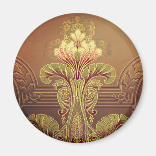 Viktorianisches Blumenfriedel, elegante Blume Juge Magnet