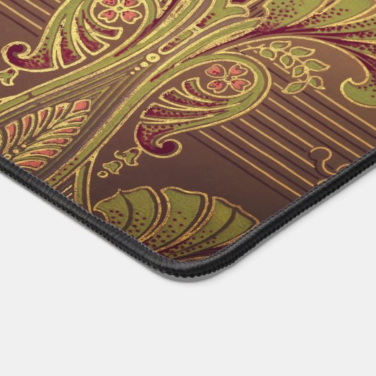 Viktorianisches Blumenfriedel, elegante Blume Juge Schreibtischunterlage (Ecke)